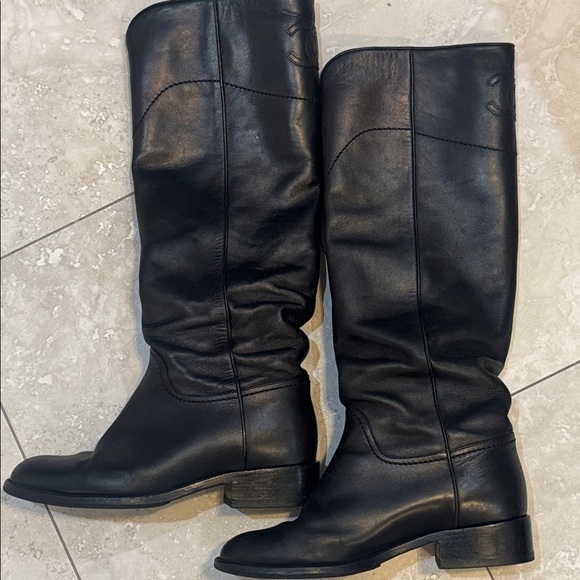CHANEL Knee High Leather Equestrian Riding Boots - Picture 14 of 14